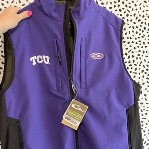 NWT TCU Horned Frogs Drake Windproof Layering Vest